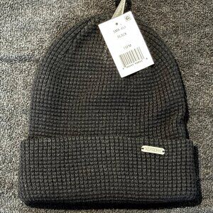 NWT Steve Madden Waffle Beanie - Black One Size